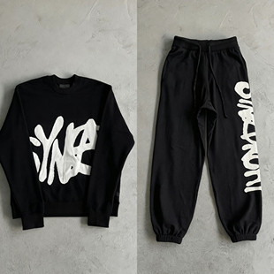 Synaworld针织卫衣套装欧美明星同款嘻哈说唱休闲宽松百搭潮流