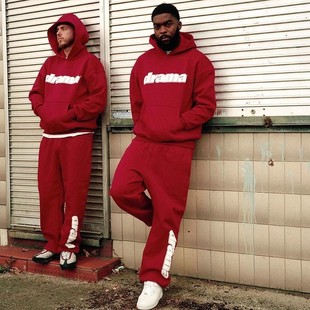 Drama Call卫衣套装薄绒运动欧美明星同款UKDRIPDRILL嘻哈街头