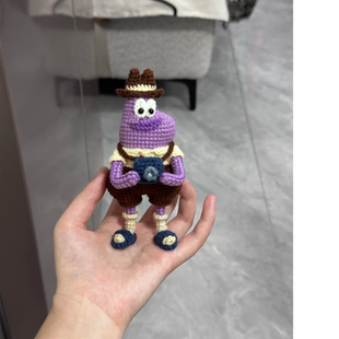 摄影师鱼钩织毛线挂件玩偶编织可爱实用送朋友礼物DIY材料包