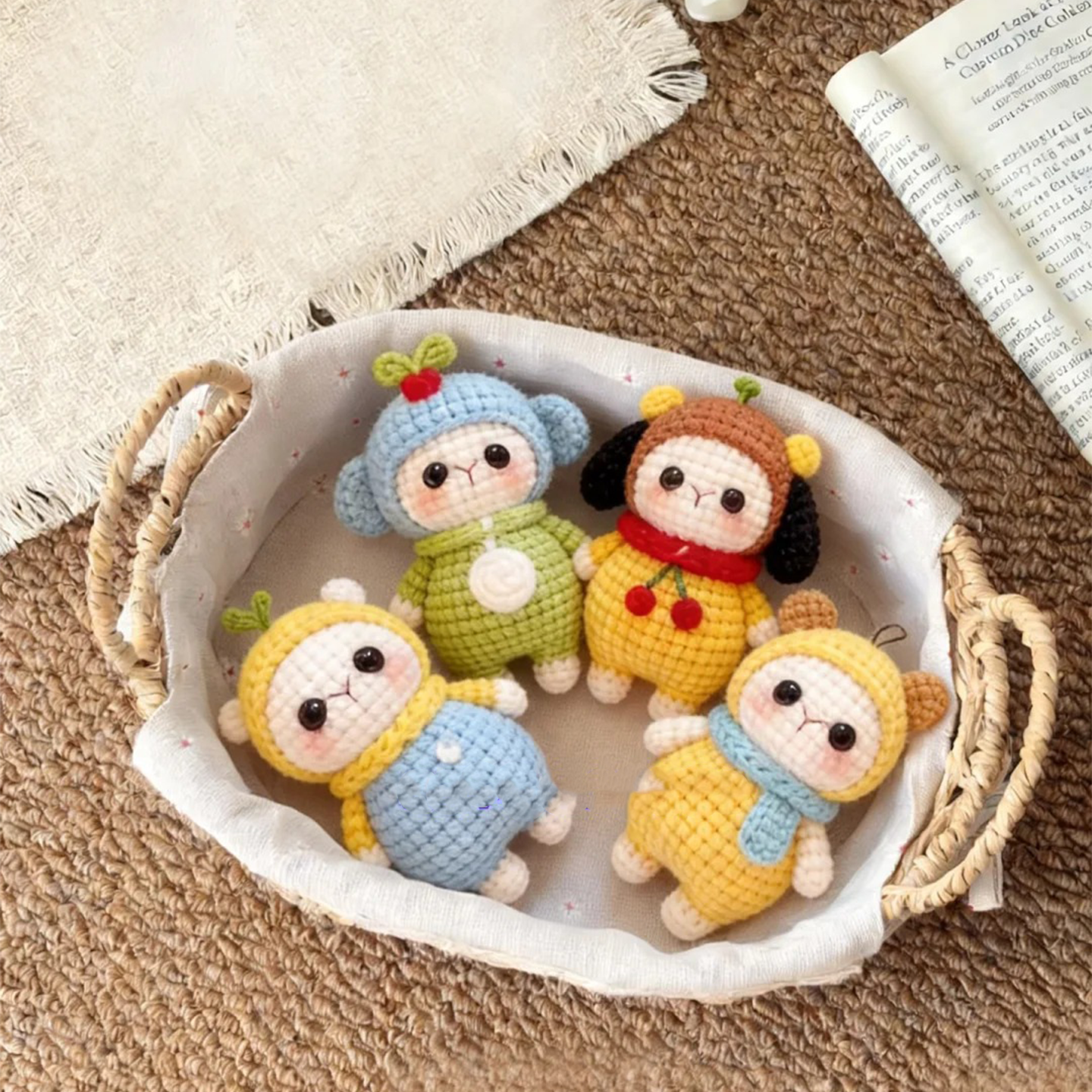 青柠仔玩偶手工钩织可爱宝宝玩偶宝妈手作DIY材料包含工具,服饰配件/皮带/帽子/围巾,DIY编织材料包,淘宝优惠券,粉丝福利购,淘宝优惠卷