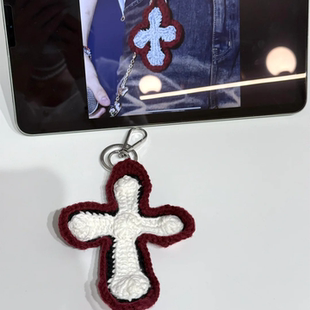 权顺荣同款十字架挂件手工钩织毛线编织可爱实用送朋友DIY材料包