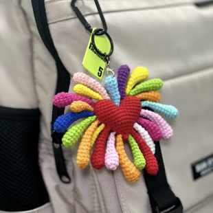 心花怒放新年手工编织diy包挂件烟花车挂钥匙扣手作送礼物材料包