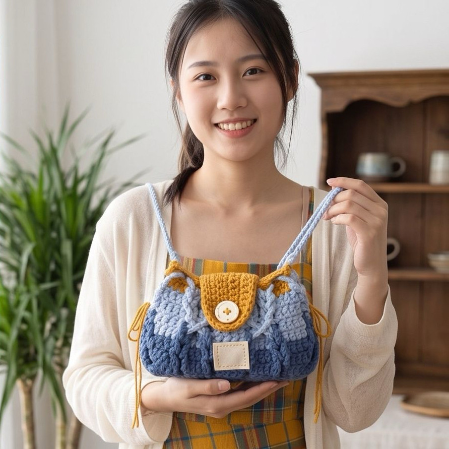 麻花单肩包自制DIY材料包