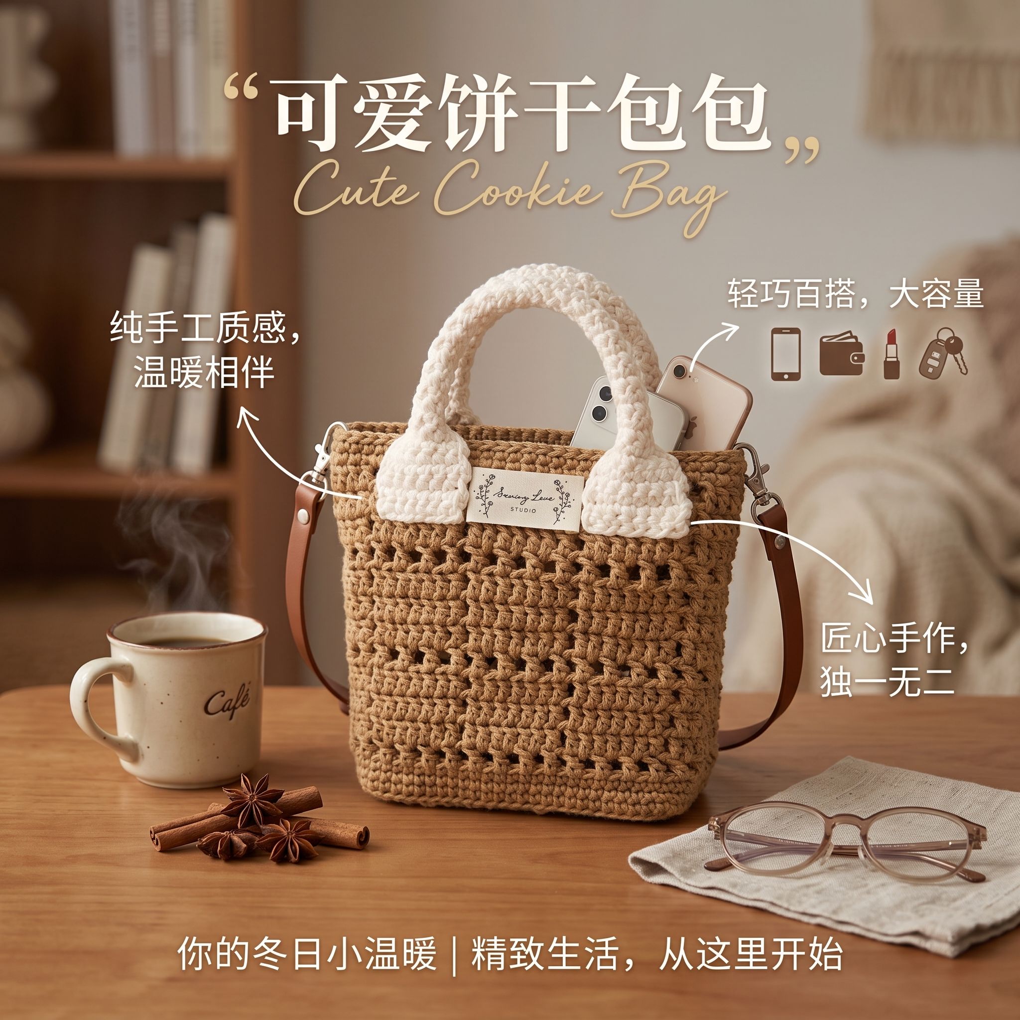 可爱饼干包手提包DIY材料包