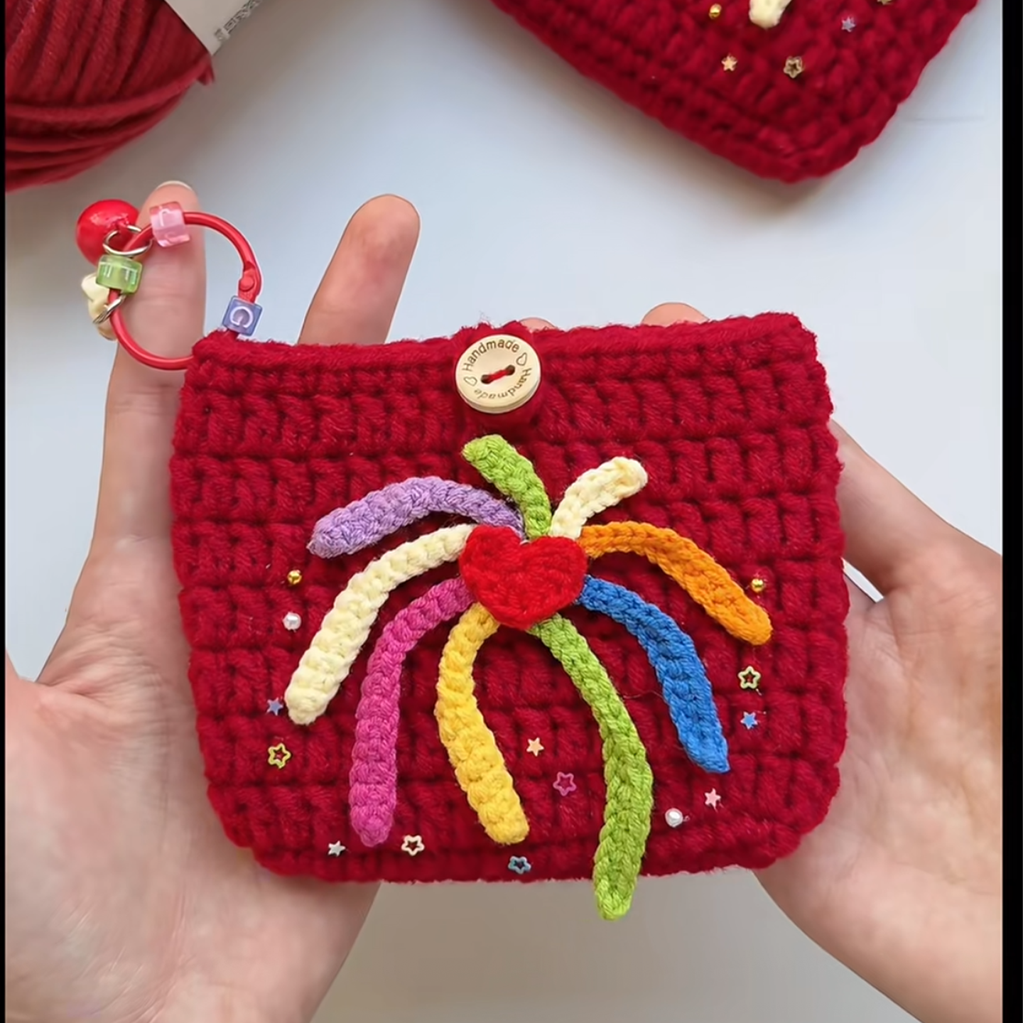 新年烟花耳机包手机包手工钩织创意新年礼物送朋友DIY材料包,服饰配件/皮带/帽子/围巾,DIY编织材料包,淘宝优惠券,粉丝福利购,淘宝优惠卷