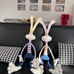 龅牙兔大玩偶手工钩织毛线家里沙发摆件实用好看送朋友DIY材料包