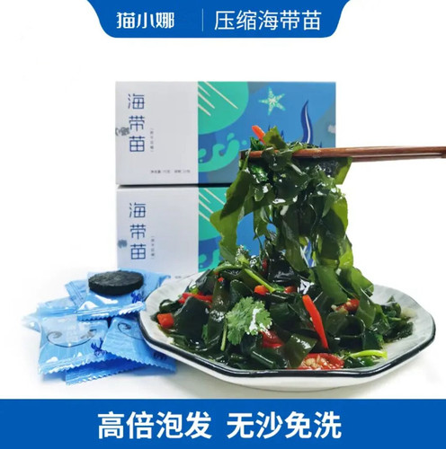 猫小娜压缩海带苗嫩苗压缩紫菜