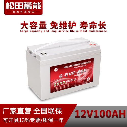 12V100AH电池洗地机环卫车电瓶