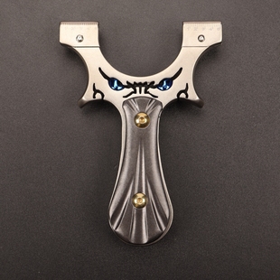 新款不锈钢小怪兽弹弓成人户外实战竞技大威力高精准度扁皮筋8020