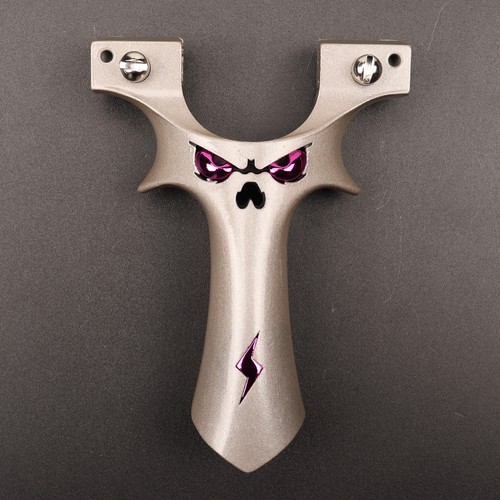 合金金属大炮恶魔弹弓9025夹片快压弹弓户外竞技精准弓