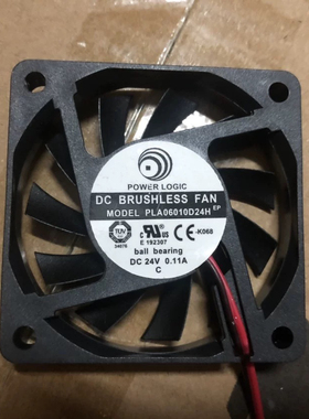 全新6CM厘米公分超薄PLA06010D24H 6010 24V 0.11A变频器散热风扇