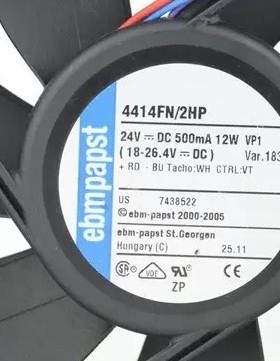 正品ebmpapst1225 24v 500mA 12W型号：4414FN/2HP散热风扇