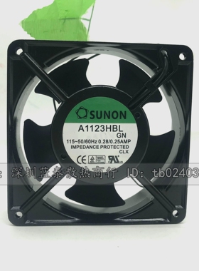全新原装 A1123HBL 12CM 115V 110V 12038 进口铜线交流散热风扇