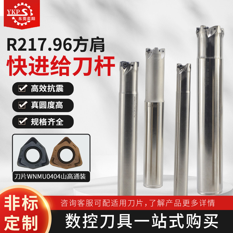 R217.96方肩铣刀杆MFWN04双面六角快进给铣刀杆 山高WNMU0404刀片