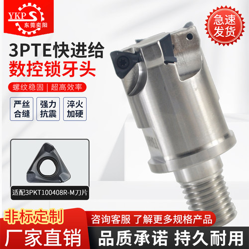 3PTE快进给锁牙刀头可换式3PKT10/06分体式锁牙刀头3PKT1004M刀片