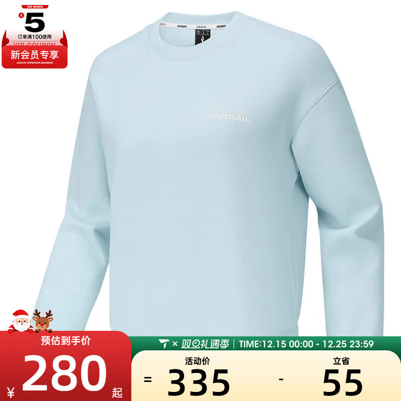 SKECHERS斯凯奇女子运动休闲套头衫卫衣P425W172-022G