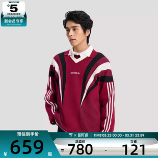adidas阿迪达斯三叶草男子运动休闲毛衣套头衫 KW2019