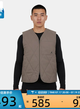 NIKE耐克男子jordan高尔夫运动休闲保暖棉服马甲背心HQ8680-040