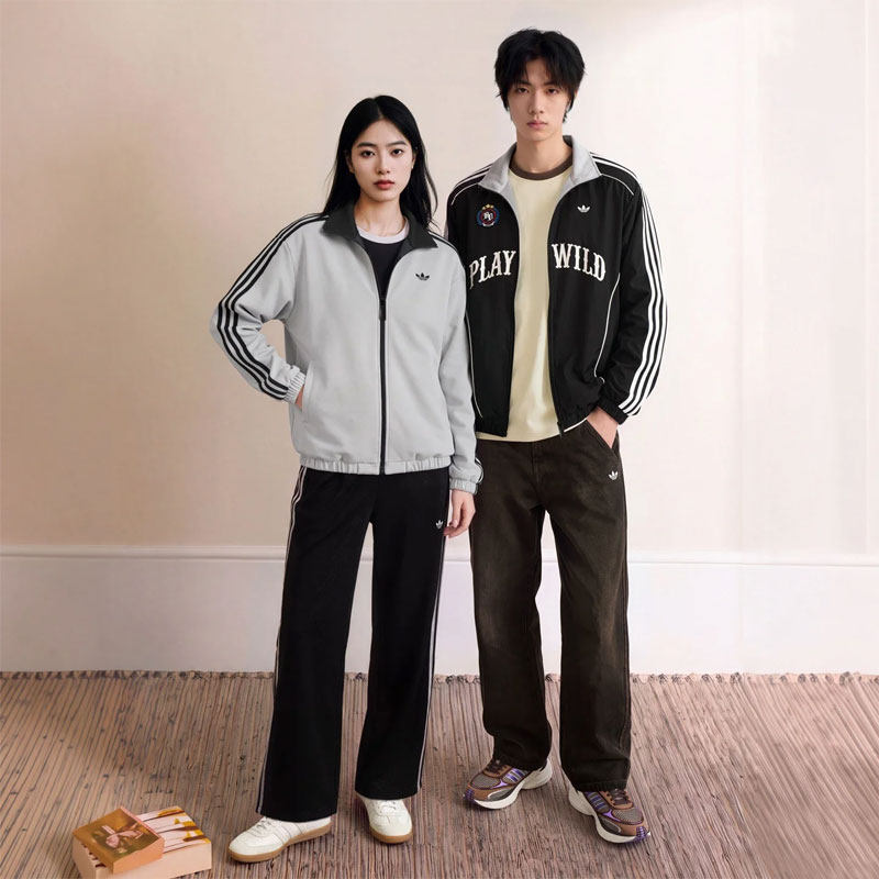【尖货】adidas阿迪达斯三叶草男子双面穿复古保暖棉服外套KX4900