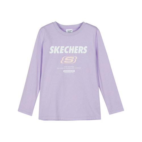【TOP】SKECHERS斯凯奇大童运动休闲长袖T恤L124K068-00EW