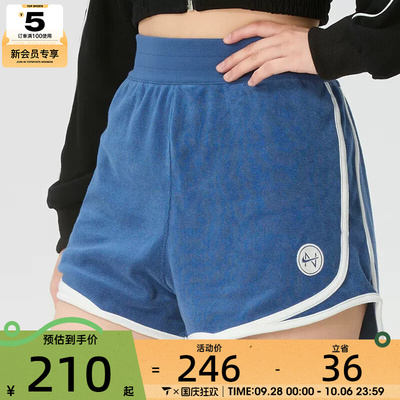NIKE耐克女子中腰短裤时尚休闲刺绣舒适运动裤IF0572-461