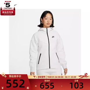 耐克女子W NSW TCH FLC WR FZ HDY运动外套FB8339-013