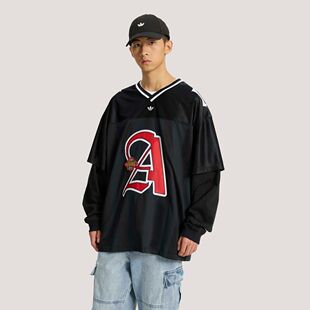 JRSY运动休闲长袖 2IN1 T恤KS5328 adidas阿迪达斯三叶草男子OG