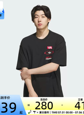 adidas阿迪达斯三叶草男子MOTO GFX运动休闲短袖T恤KH1197