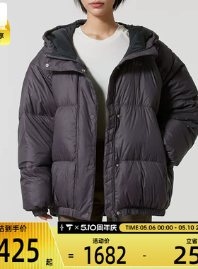 adidas阿迪达斯三叶草女子运动休闲保暖连帽羽绒服外套KG4914