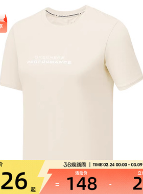 SKECHERS斯凯奇女子运动休闲短袖T恤P225W015-00C8