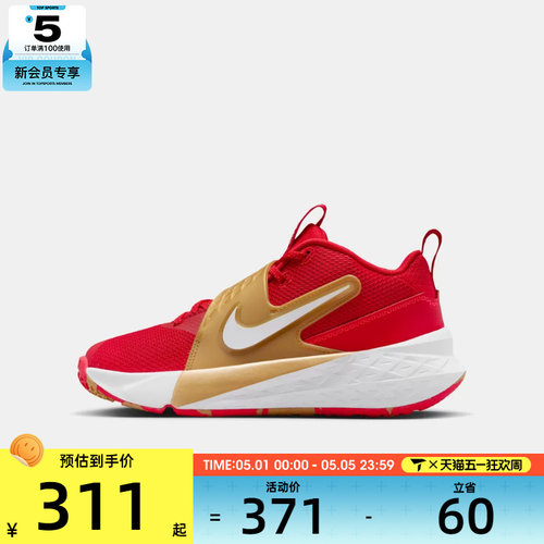 NIKE耐克大童TEAM HUSTLE D 12运动训练篮球鞋HF6279-603