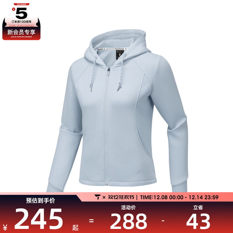 SKECHERS斯凯奇女子运动健身夹克外套P425W065-01DS
