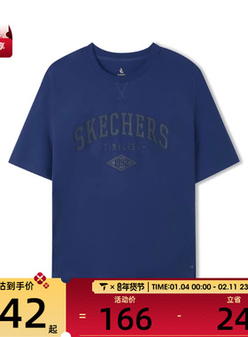 SKECHERS斯凯奇女子运动休闲短袖T恤L225W044-007D
