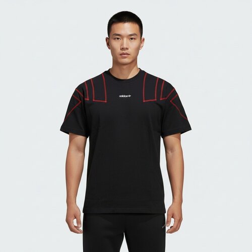 adidas阿迪达斯三叶草男子BLOCKED运动休闲短袖T恤KG6326