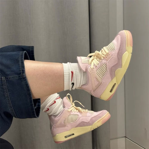 尖货丨NIKE耐克女子Air Jordan 4粉色复古休闲鞋篮球鞋IB6716-600
