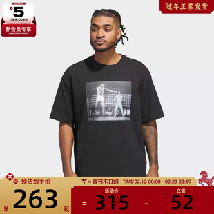 adidas阿迪达斯三叶草男子运动休闲印花针织圆领短袖T恤JZ7911