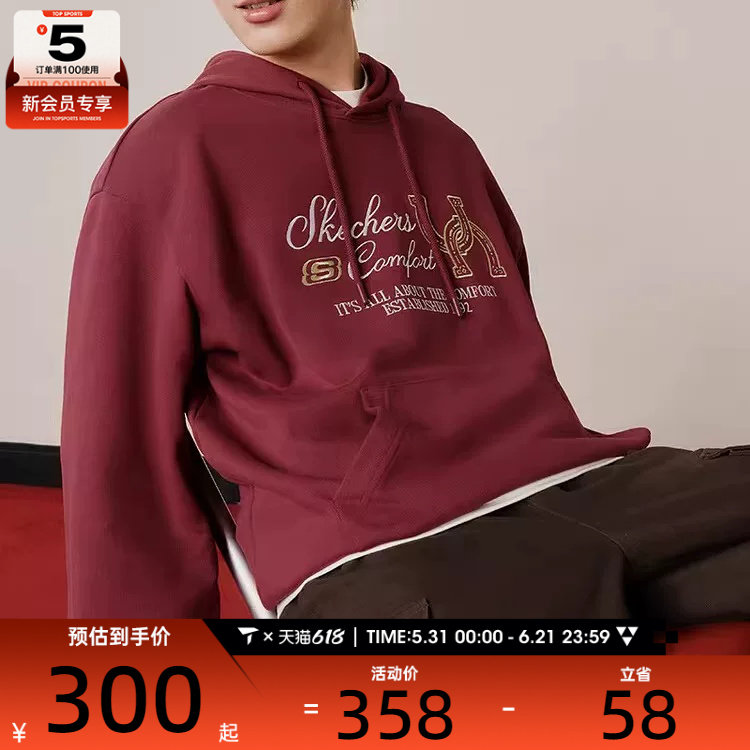 马年系列丨SKECHERS斯凯奇男女运动休闲套头衫卫衣L126U006-02WW