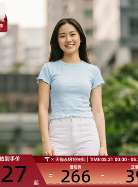 adidas阿迪达斯三叶草女子ESS BABY 运动休闲短袖T恤KE1108