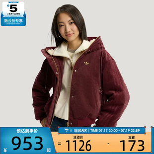 马年系列丨adidas阿迪达斯三叶草女子运动休闲保暖棉服外套KT0723
