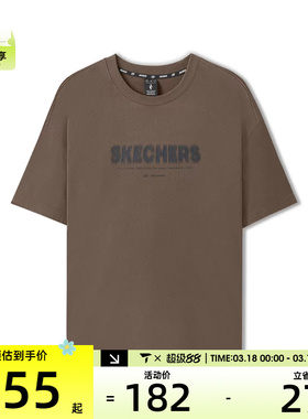SKECHERS斯凯奇男女运动休闲短袖T恤L225U057-05HT