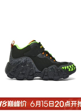 【TOP】SKECHERS斯凯奇儿童鞋LIGHTED运动休闲鞋400118L-BKLM