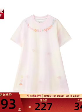 SKECHERS斯凯奇儿童运动休闲连衣裙L225G021-0594