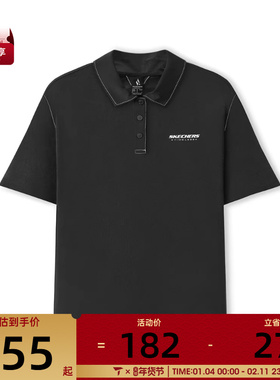 SKECHERS斯凯奇女子运动休闲短袖T恤L225W054-03B6