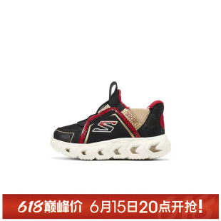 【TOP】SKECHERS斯凯奇小童鞋-LIGHTED运动休闲鞋407116N-BKRD