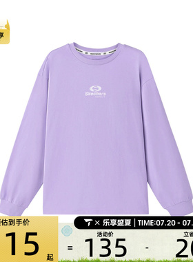 SKECHERS斯凯奇大童运动休闲长袖T恤L126K064-01NE
