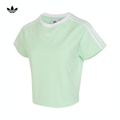 adidas Originals阿迪三叶草2024女子3S CALI TEE SST恤JC8705