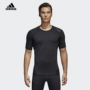 Adidas adidas nam chạy bộ đồ thể thao bó sát áo thun ngắn tay CF7235 - Áo phông thể thao áo ba lỗ tập gym