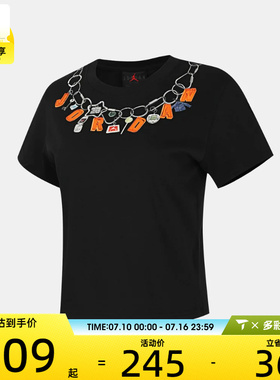 NIKE耐克女子AS W J SHGF GFX SS TEE运动休闲短袖T恤IR6308-010
