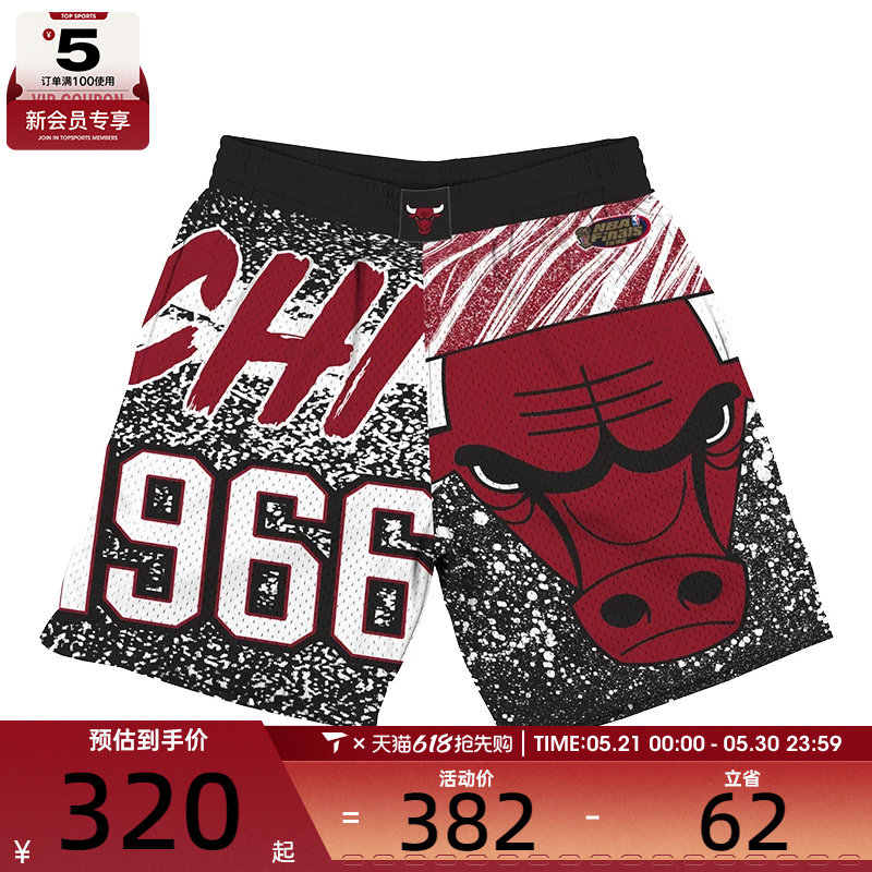 Mitchell&ness男子CHICAGO BULLS Jumbotron Mesh t运动短裤