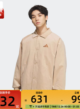 adidas阿迪达斯男子运动训练休闲灯芯绒翻领夹克外套KR0218
